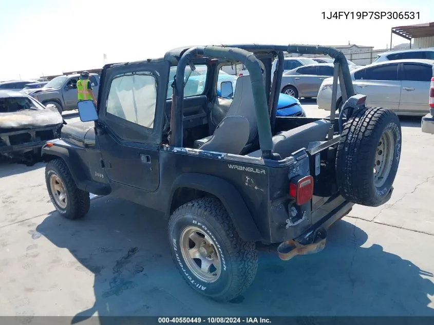 1995 Jeep Wrangler / Yj S/Rio Grande VIN: 1J4FY19P7SP306531 Lot: 40550449