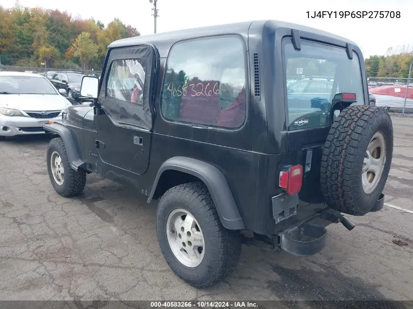 1995 Jeep Wrangler / Yj S/Rio Grande VIN: 1J4FY19P6SP275708 Lot: 40583266