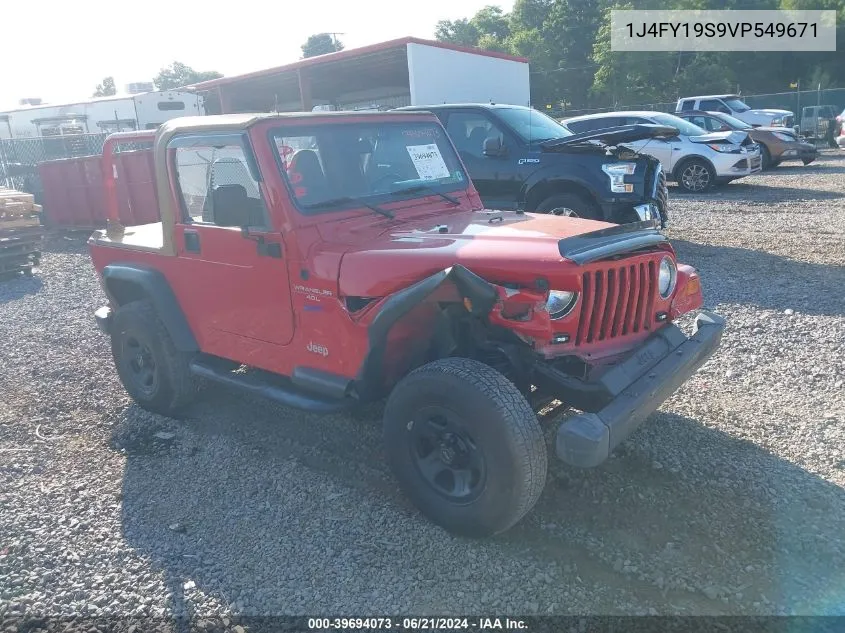 1997 Jeep Wrangler / Tj Sport VIN: 1J4FY19S9VP549671 Lot: 39694073