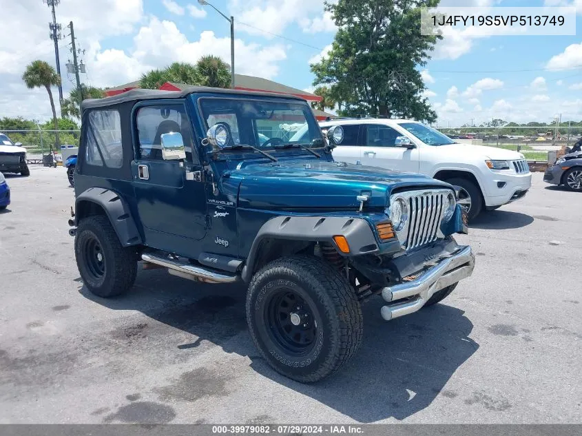 1997 Jeep Wrangler Sport VIN: 1J4FY19S5VP513749 Lot: 39979082