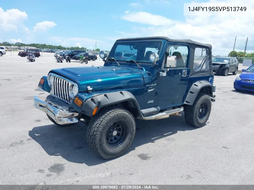 1997 Jeep Wrangler Sport VIN: 1J4FY19S5VP513749 Lot: 39979082