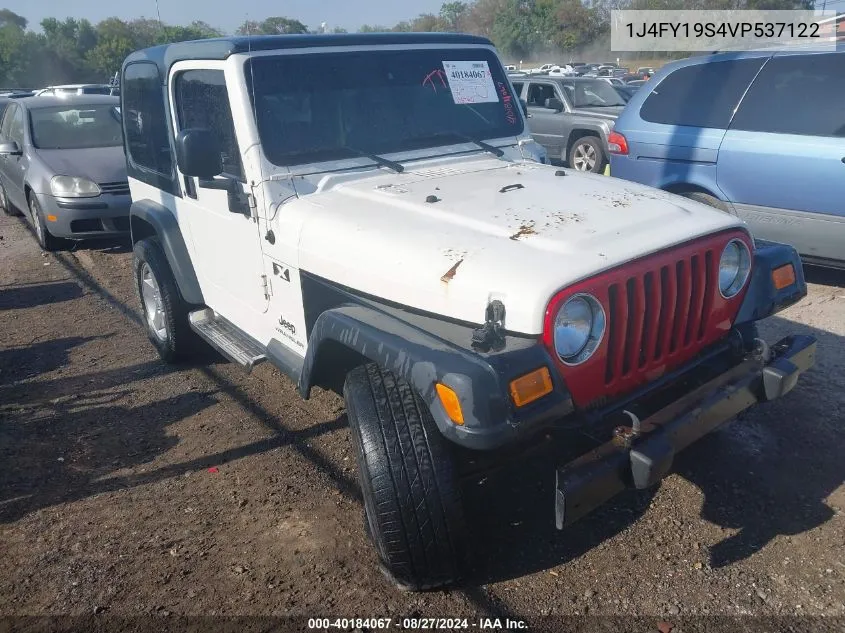 1997 Jeep Wrangler Sport VIN: 1J4FY19S4VP537122 Lot: 40184067