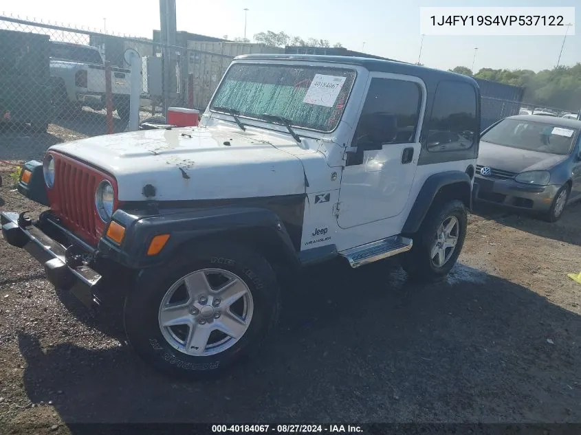 1997 Jeep Wrangler Sport VIN: 1J4FY19S4VP537122 Lot: 40184067