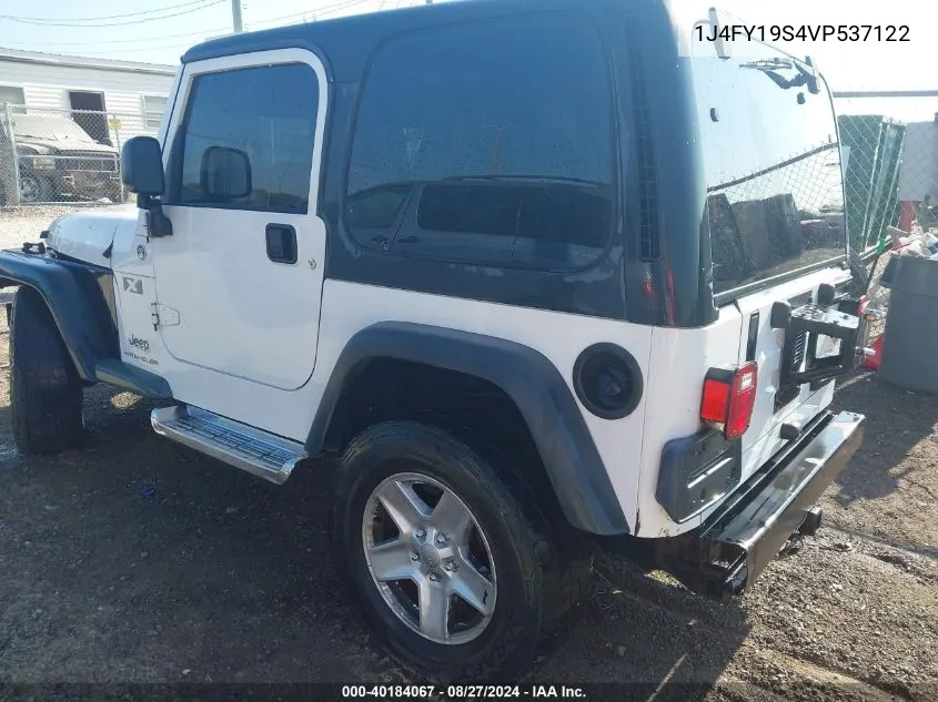 1997 Jeep Wrangler Sport VIN: 1J4FY19S4VP537122 Lot: 40184067