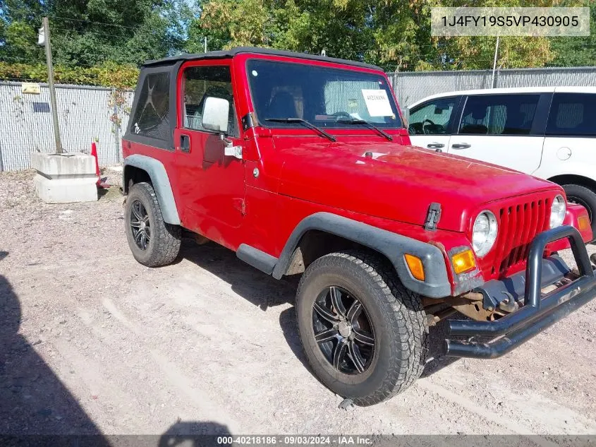 1J4FY19S5VP430905 1997 Jeep Wrangler Sport