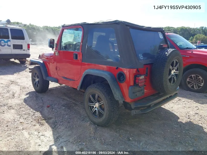 1J4FY19S5VP430905 1997 Jeep Wrangler Sport