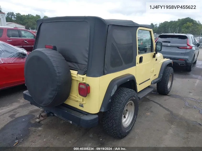 1997 Jeep Wrangler Sport VIN: 1J4FY19S8VP455622 Lot: 40385234