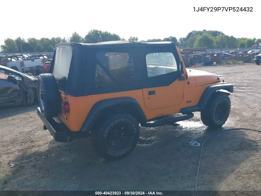 1J4FY29P7VP524432 1997 Jeep Wrangler Se