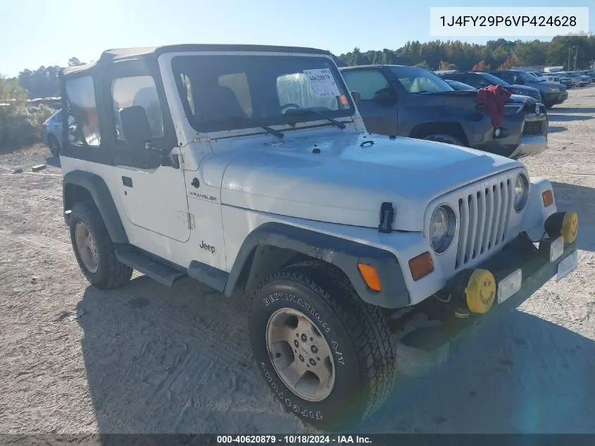 1997 Jeep Wrangler Se VIN: 1J4FY29P6VP424628 Lot: 40620879