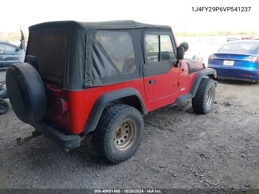 1997 Jeep Wrangler Se VIN: 1J4FY29P6VP541237 Lot: 40691488