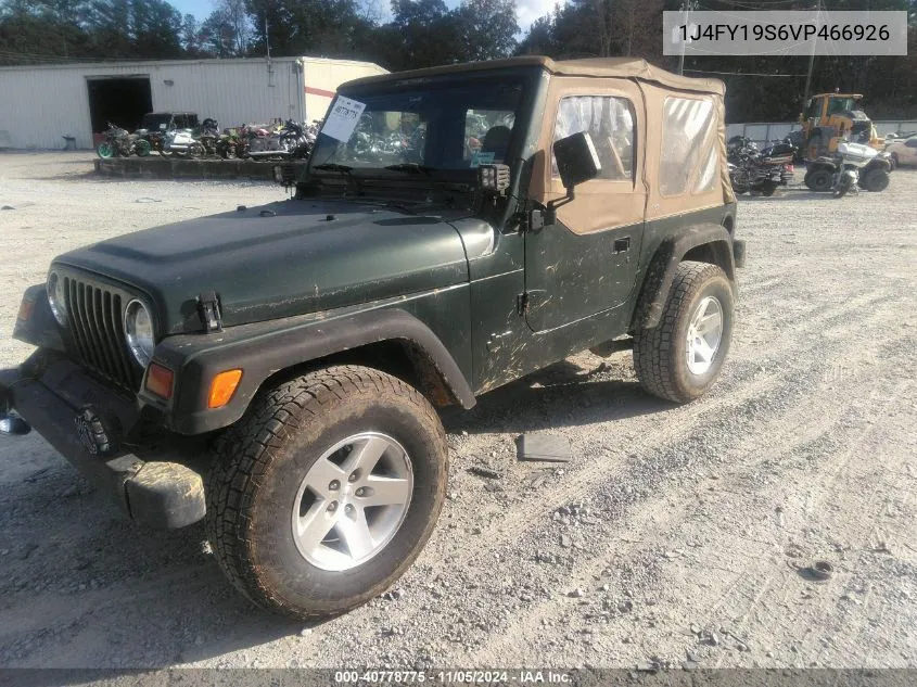 1997 Jeep Wrangler Sport VIN: 1J4FY19S6VP466926 Lot: 40778775