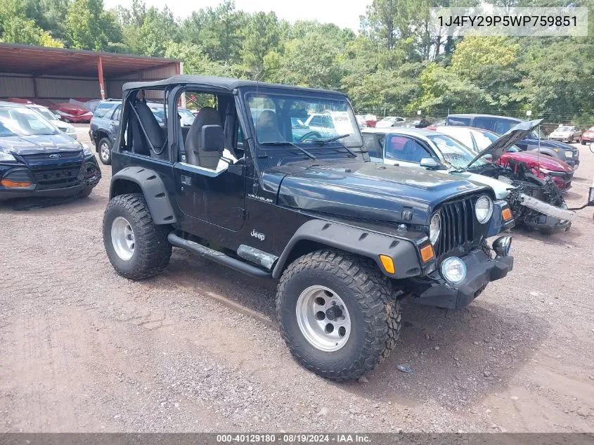 1J4FY29P5WP759851 1998 Jeep Wrangler Se