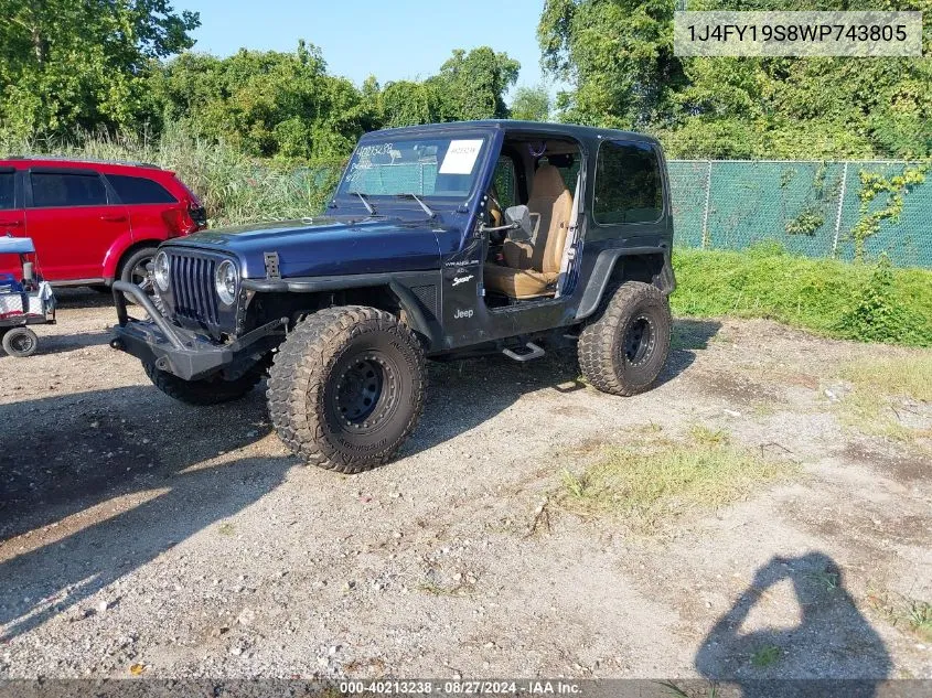 1J4FY19S8WP743805 1998 Jeep Wrangler Sport