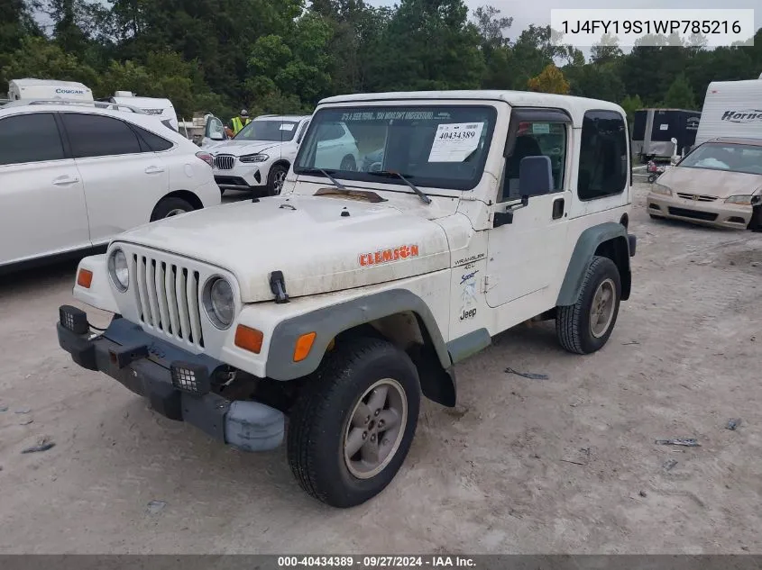 1J4FY19S1WP785216 1998 Jeep Wrangler Sport