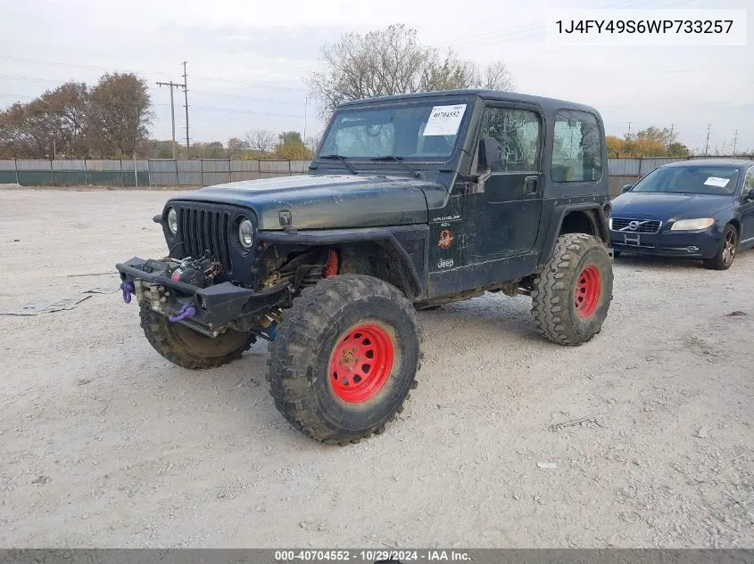 1998 Jeep Wrangler Sahara VIN: 1J4FY49S6WP733257 Lot: 40704552