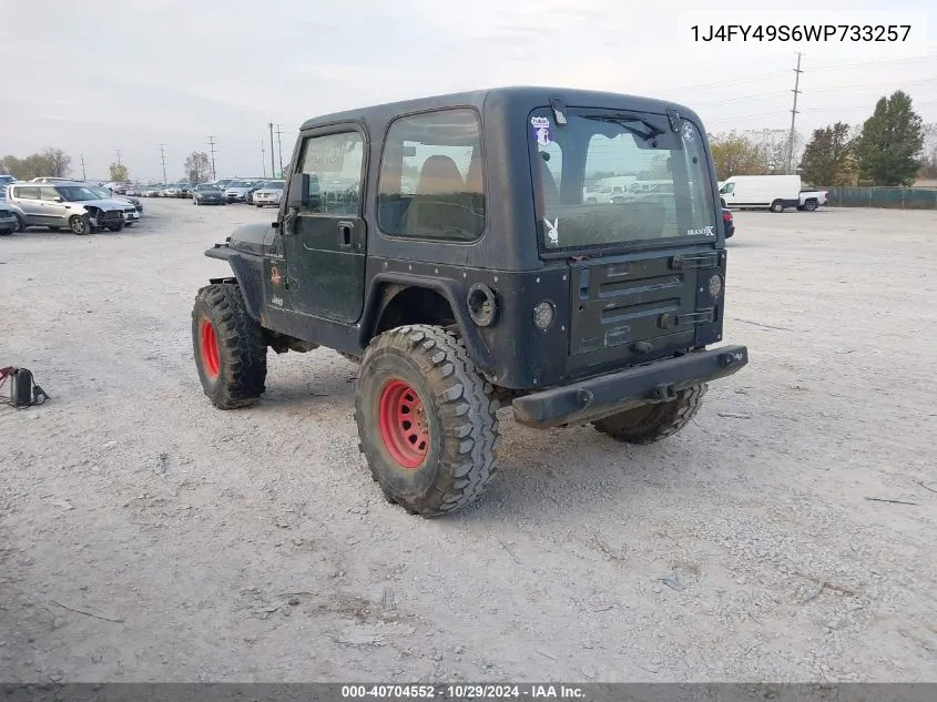 1998 Jeep Wrangler Sahara VIN: 1J4FY49S6WP733257 Lot: 40704552