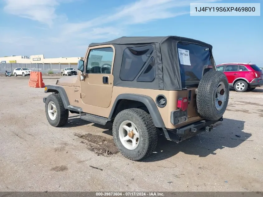 1999 Jeep Wrangler Sport VIN: 1J4FY19S6XP469800 Lot: 39873604