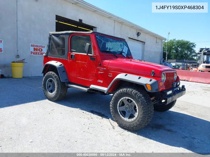 1999 Jeep Wrangler Sport VIN: 1J4FY19S0XP468304 Lot: 40038580