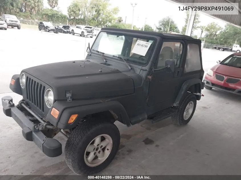 1999 Jeep Wrangler Se VIN: 1J4FY29P8XP491069 Lot: 40148288