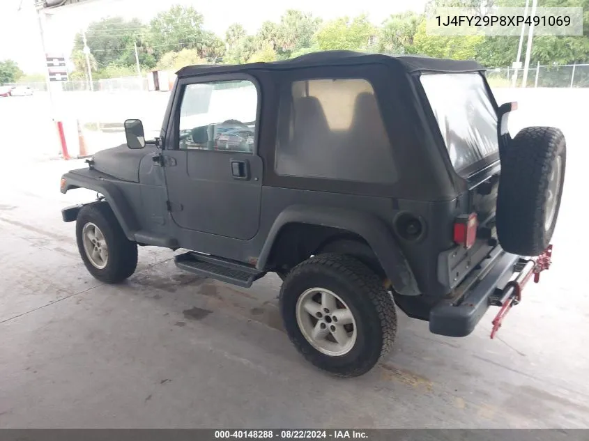 1999 Jeep Wrangler Se VIN: 1J4FY29P8XP491069 Lot: 40148288