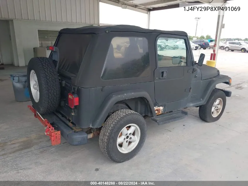 1999 Jeep Wrangler Se VIN: 1J4FY29P8XP491069 Lot: 40148288