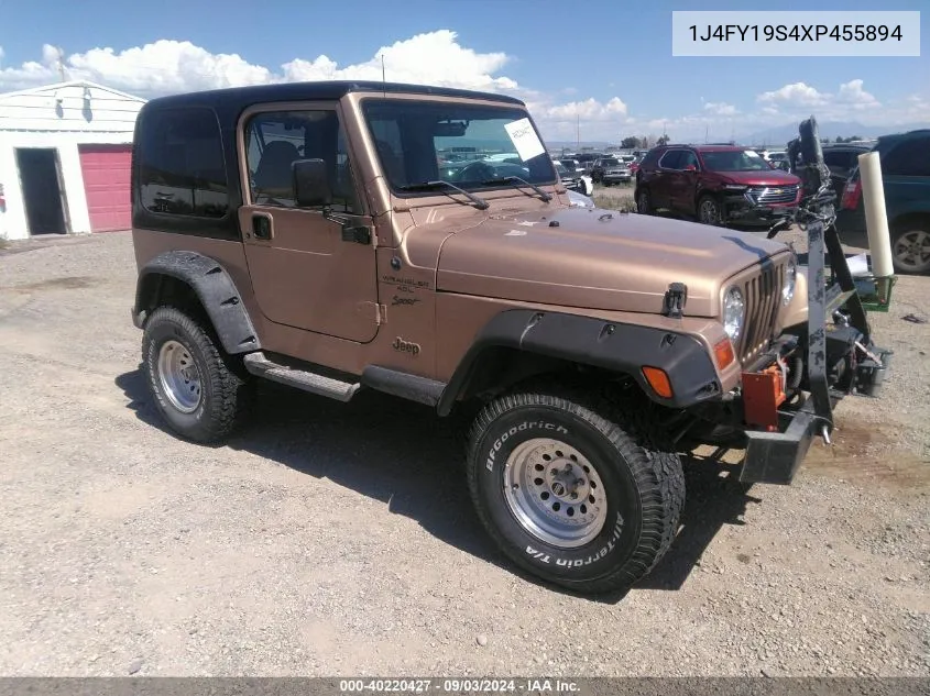 1J4FY19S4XP455894 1999 Jeep Wrangler Sport