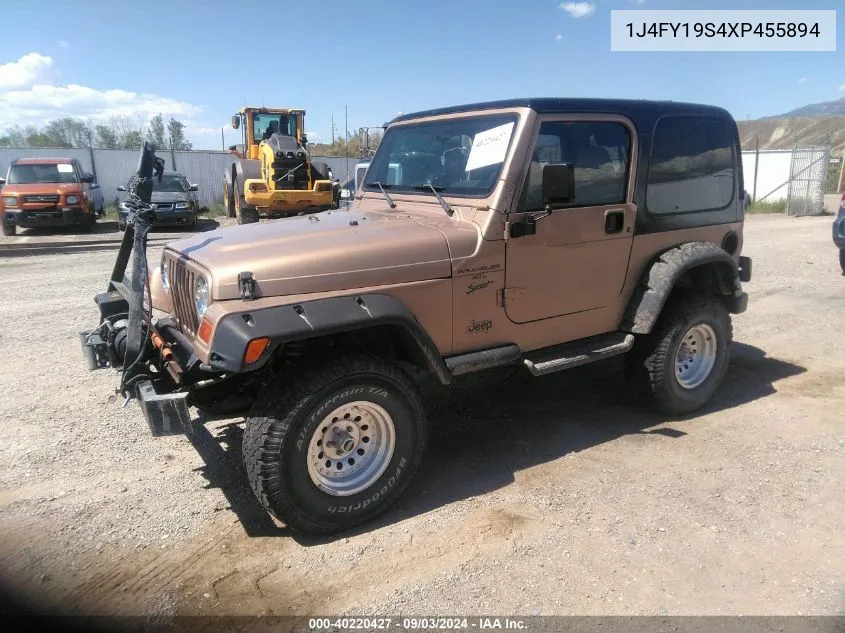 1J4FY19S4XP455894 1999 Jeep Wrangler Sport