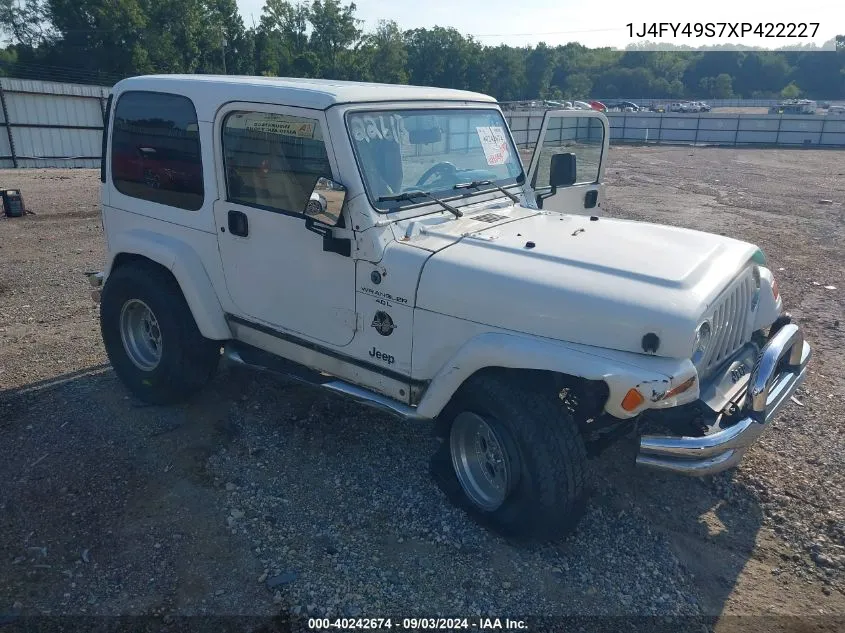 1999 Jeep Wrangler Sahara VIN: 1J4FY49S7XP422227 Lot: 40242674