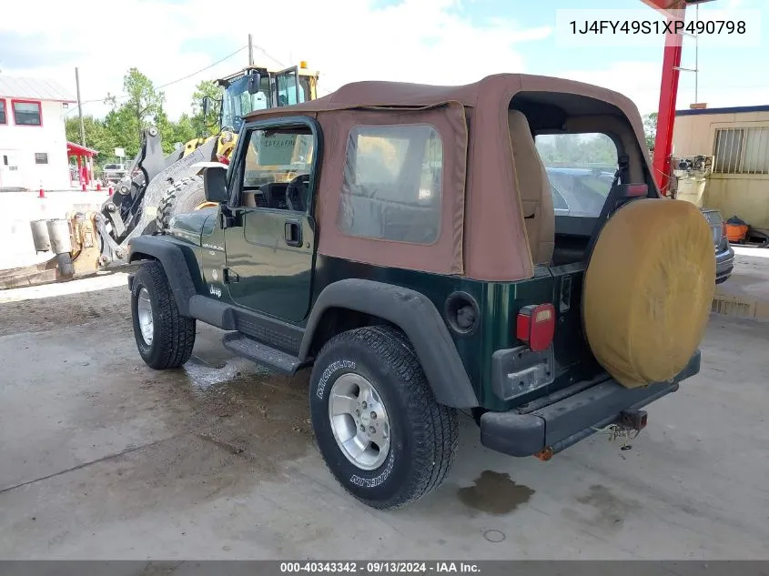 1999 Jeep Wrangler Sahara VIN: 1J4FY49S1XP490798 Lot: 40343342