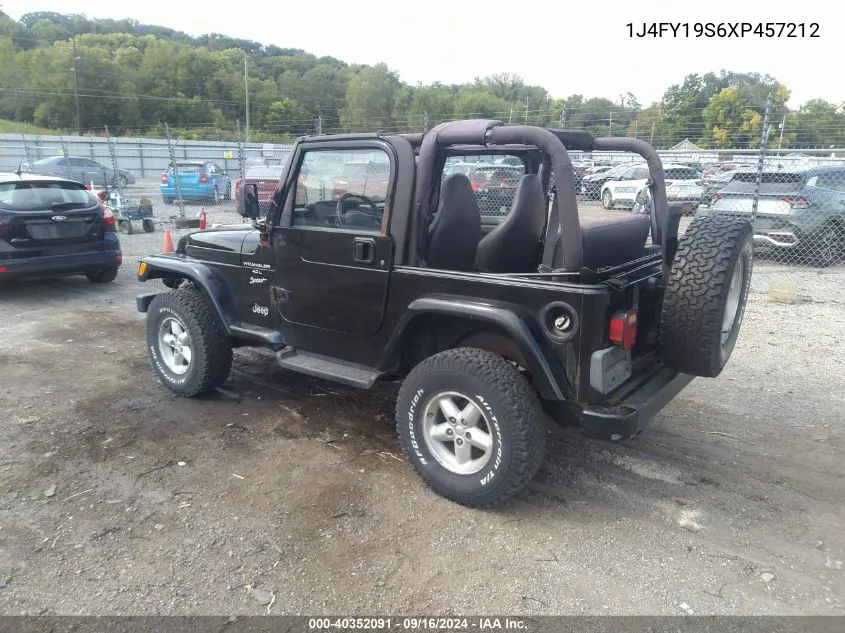 1J4FY19S6XP457212 1999 Jeep Wrangler Sport