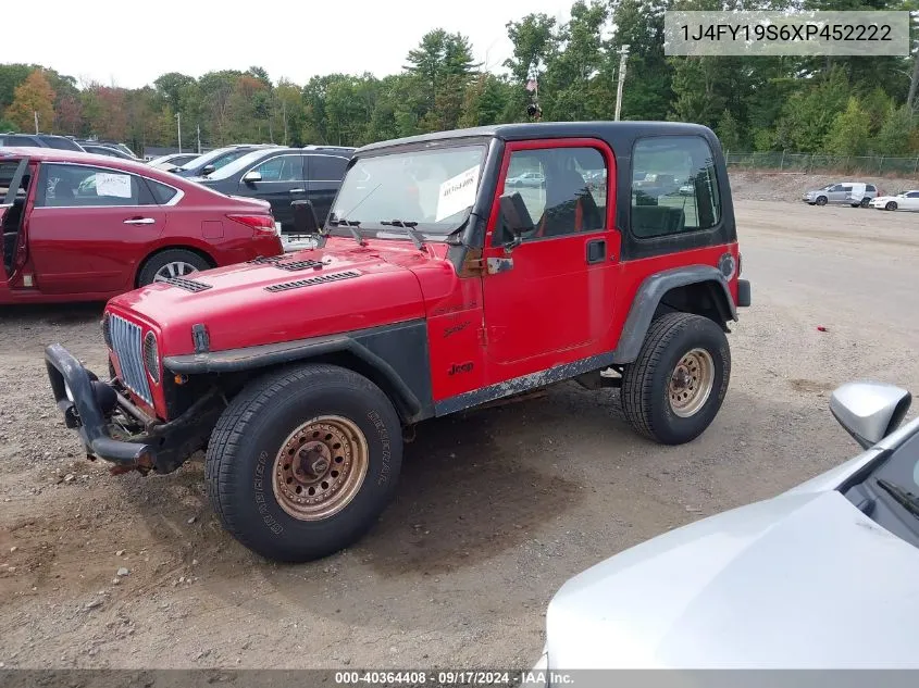 1999 Jeep Wrangler Sport VIN: 1J4FY19S6XP452222 Lot: 40364408