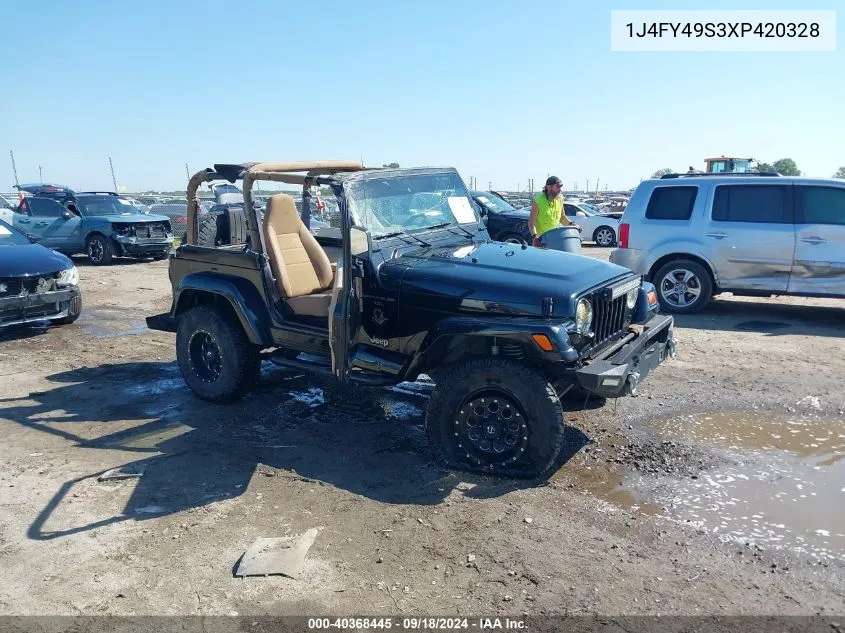 1999 Jeep Wrangler Sahara VIN: 1J4FY49S3XP420328 Lot: 40368445