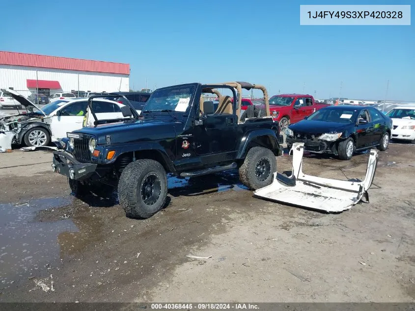 1999 Jeep Wrangler Sahara VIN: 1J4FY49S3XP420328 Lot: 40368445