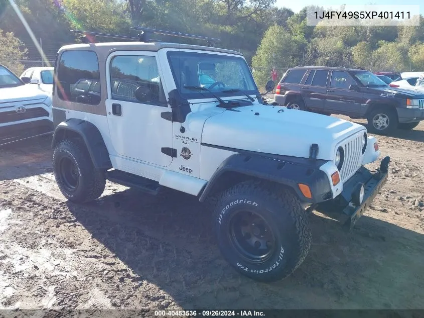 1999 Jeep Wrangler Sahara VIN: 1J4FY49S5XP401411 Lot: 40453536