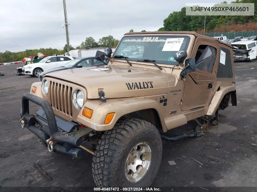 1999 Jeep Wrangler Sahara VIN: 1J4FY49S0XP465601 Lot: 40457472