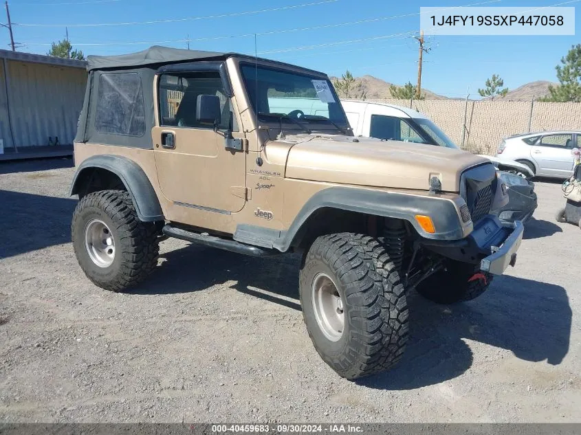 1999 Jeep Wrangler Sport VIN: 1J4FY19S5XP447058 Lot: 40459683