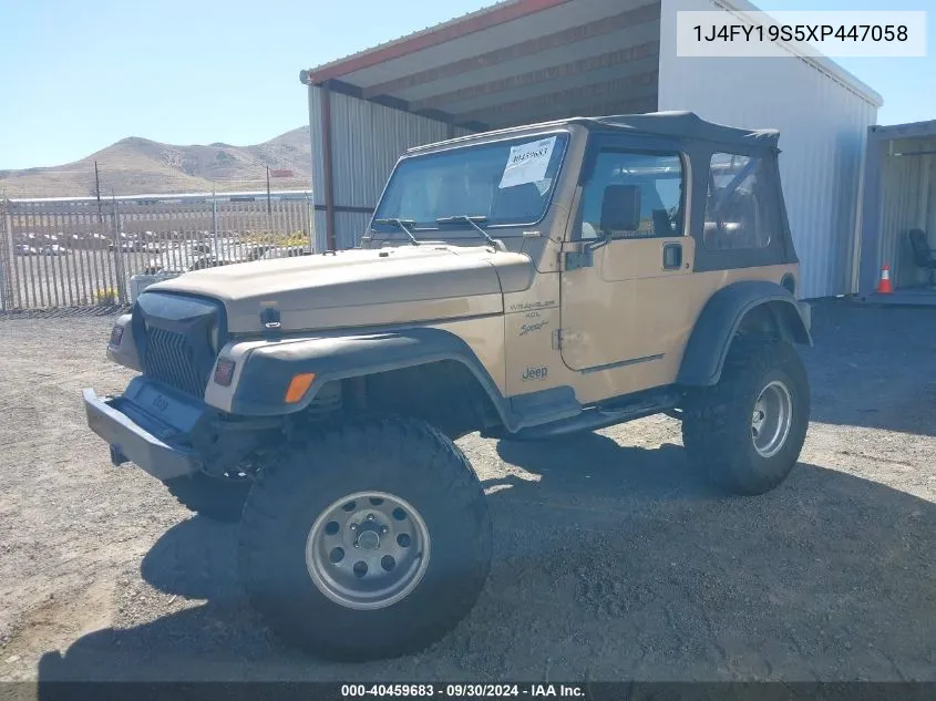 1J4FY19S5XP447058 1999 Jeep Wrangler Sport