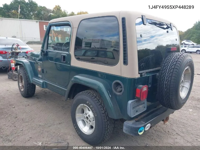 1999 Jeep Wrangler Sahara VIN: 1J4FY49S5XP448289 Lot: 40486487