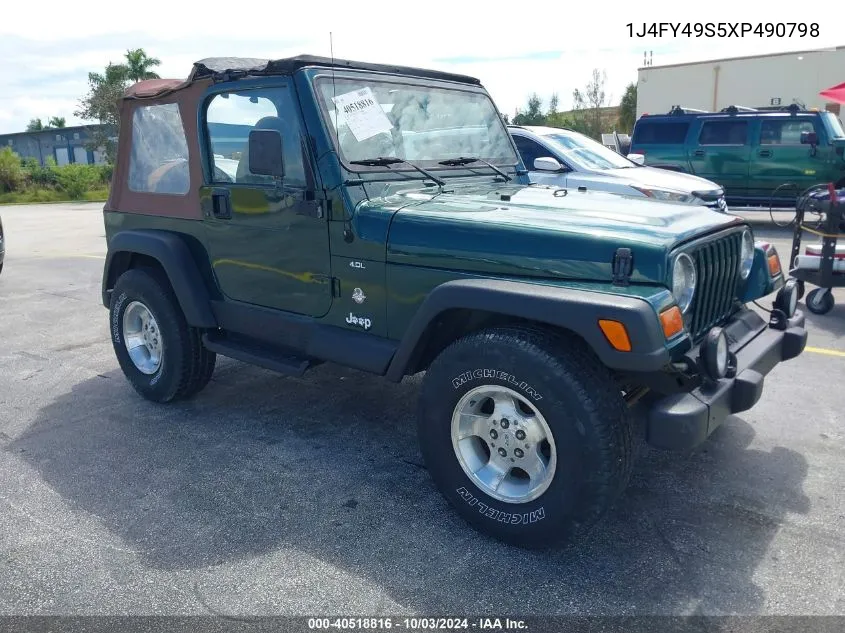 1999 Jeep Wrangler Sahara VIN: 1J4FY49S5XP490798 Lot: 40518816