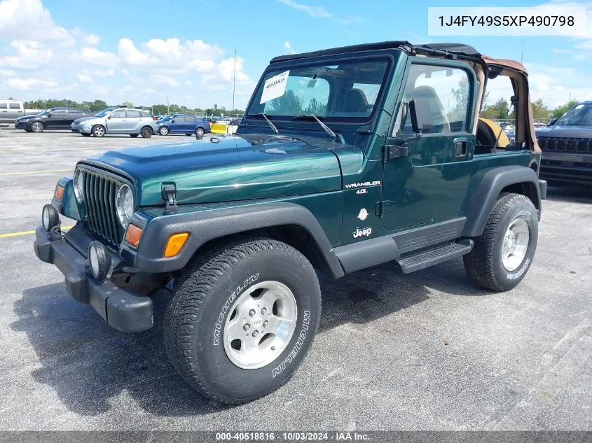 1999 Jeep Wrangler Sahara VIN: 1J4FY49S5XP490798 Lot: 40518816