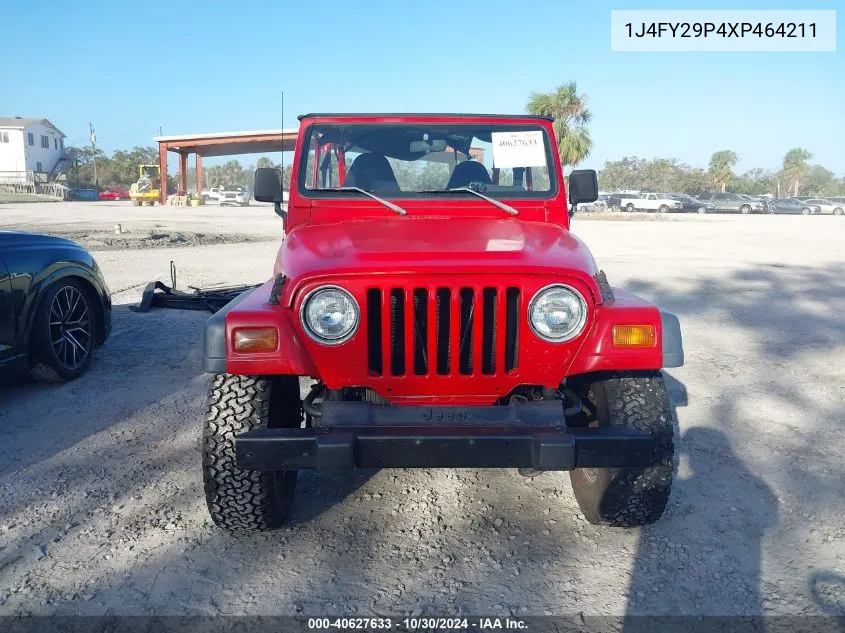 1999 Jeep Wrangler Se VIN: 1J4FY29P4XP464211 Lot: 40627633