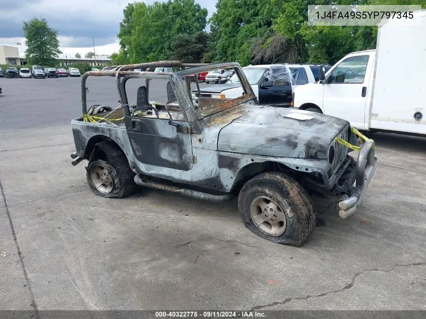 2000 Jeep Wrangler Sport VIN: 1J4FA49S5YP797345 Lot: 40322775