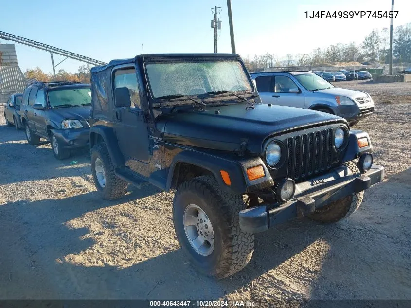 2000 Jeep Wrangler / Tj Sport VIN: 1J4FA49S9YP745457 Lot: 40643447