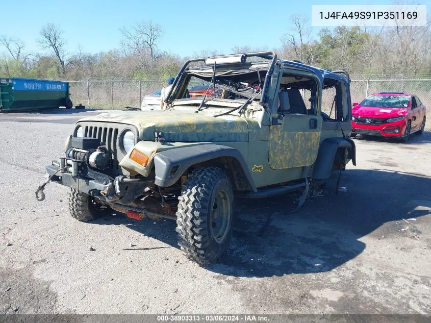 2001 Jeep Wrangler Sport VIN: 1J4FA49S91P351169 Lot: 38903313