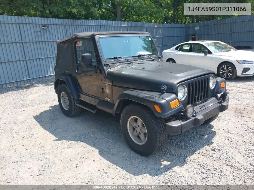 2001 Jeep Wrangler Sahara VIN: 1J4FA59S01P311066 Lot: 40020247