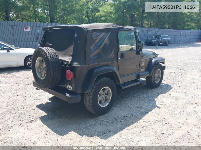 2001 Jeep Wrangler Sahara VIN: 1J4FA59S01P311066 Lot: 40020247