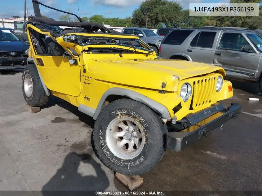 2001 Jeep Wrangler Sport VIN: 1J4FA49SX1P356199 Lot: 40123321