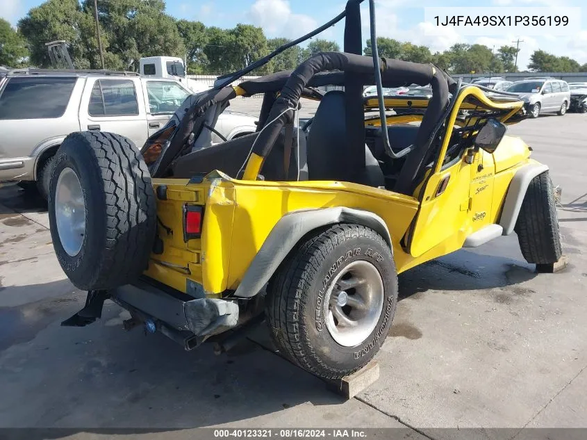 2001 Jeep Wrangler Sport VIN: 1J4FA49SX1P356199 Lot: 40123321