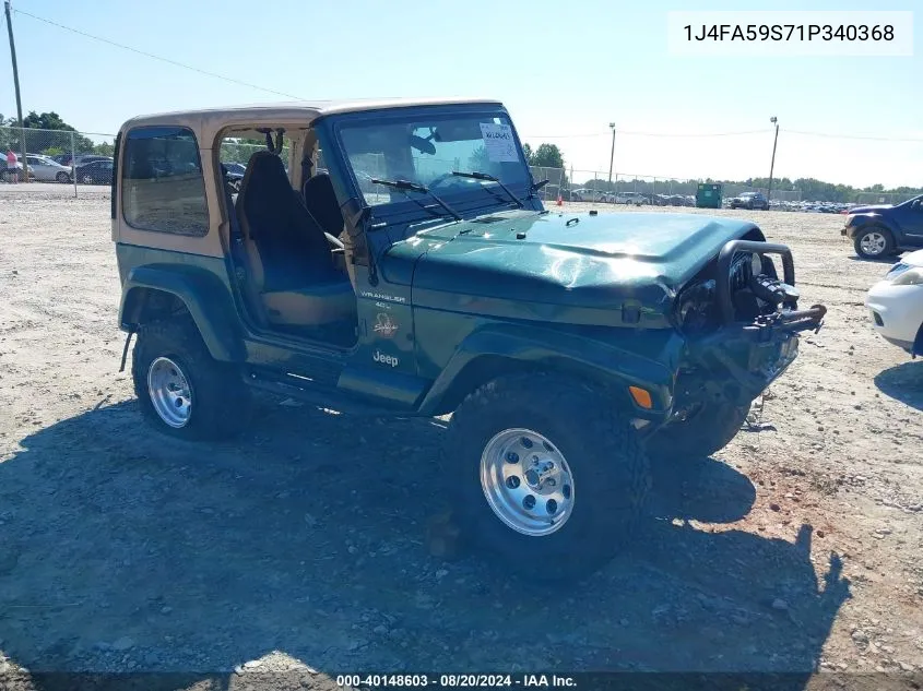 2001 Jeep Wrangler Sahara VIN: 1J4FA59S71P340368 Lot: 40148603