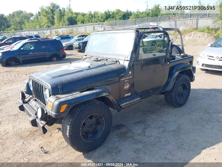 2001 Jeep Wrangler Sahara VIN: 1J4FA59S21P306595 Lot: 40271421